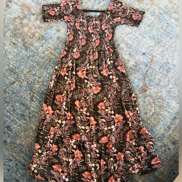 Natural Life Tiered Floral Maxi Dress Sz L/XL - Picture 2 of 7